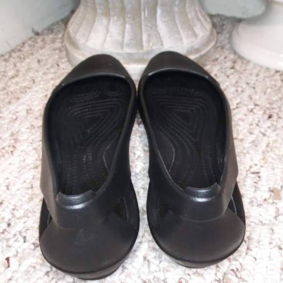 CROCS Sienna Black Square Toed Flat - Picture 8 of 12